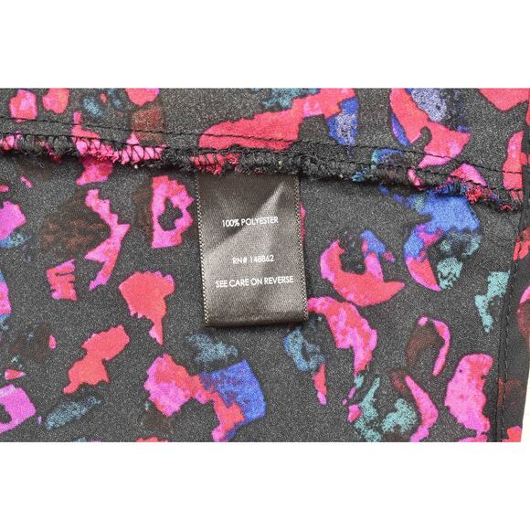 Torrid Plus Size 4 Peplum Blouse Top Black Pink Blue Animal Print - Picture 8 of 8